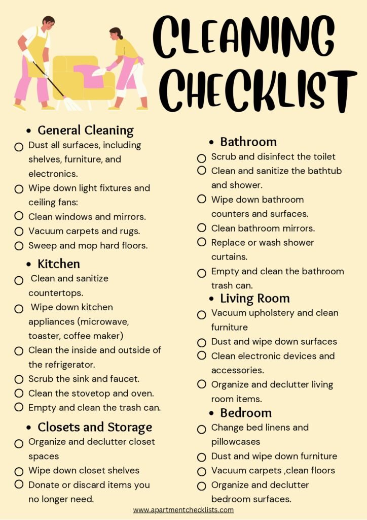 Cleaning Supplies Checklist For Your House or Apartment