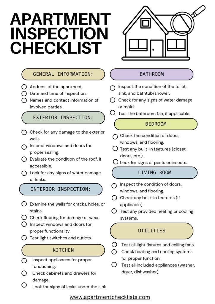 Apartment Inspection Checklist